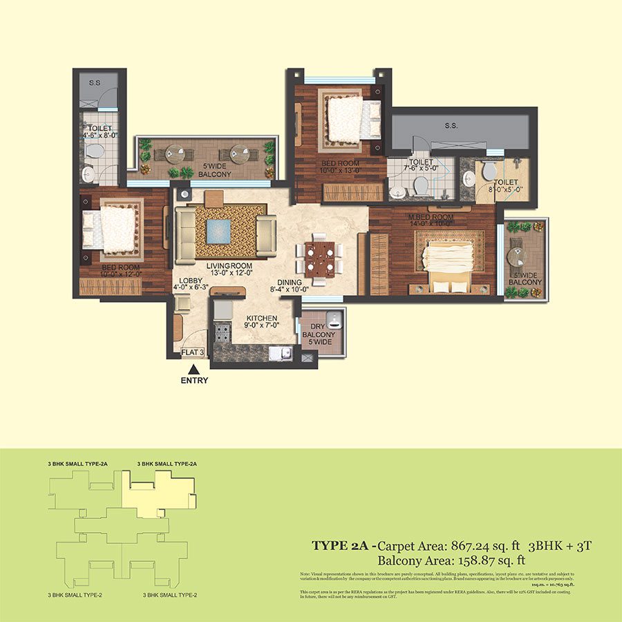 1490 Sqft unit for sale in Mapsko Mountville, Sec-79